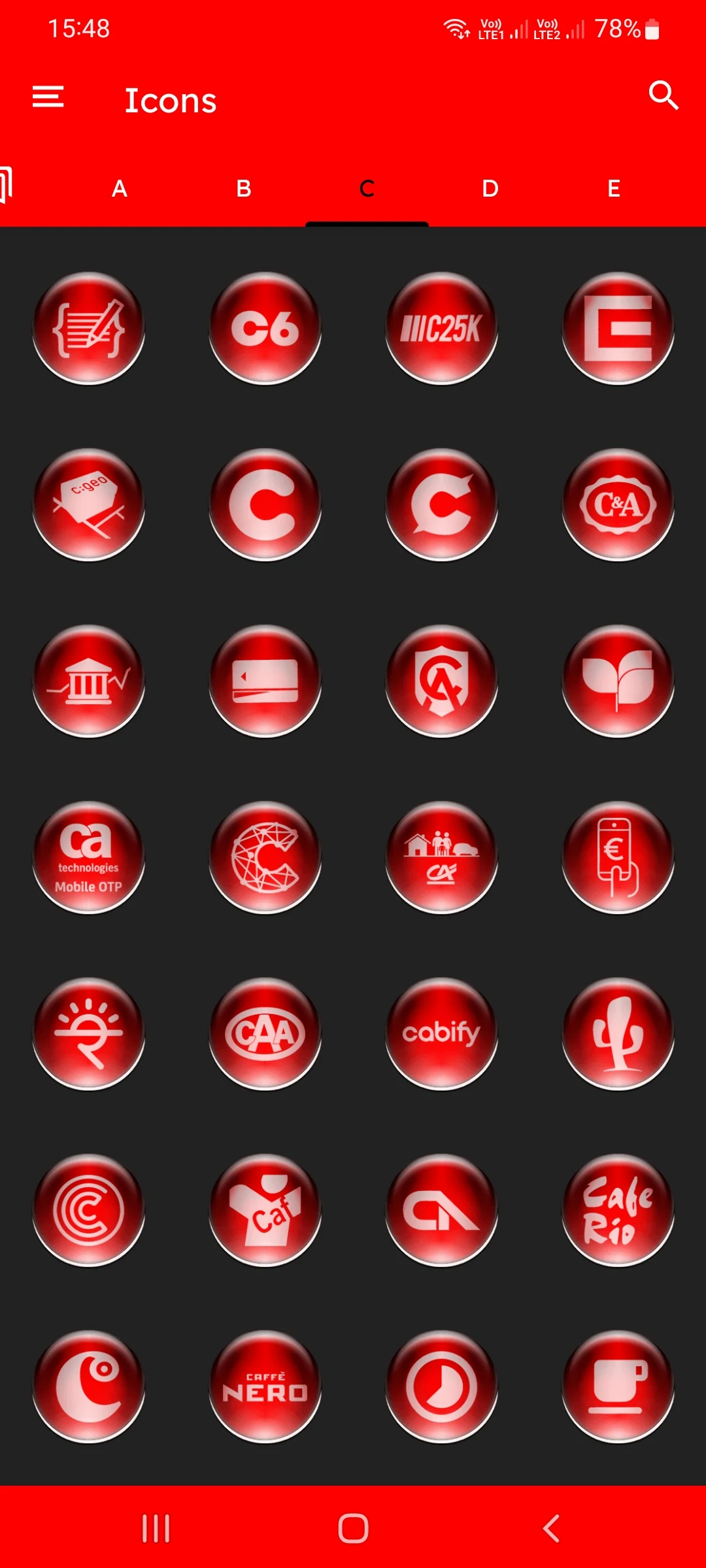 Red Pixl Glass Icon Pack screenshot